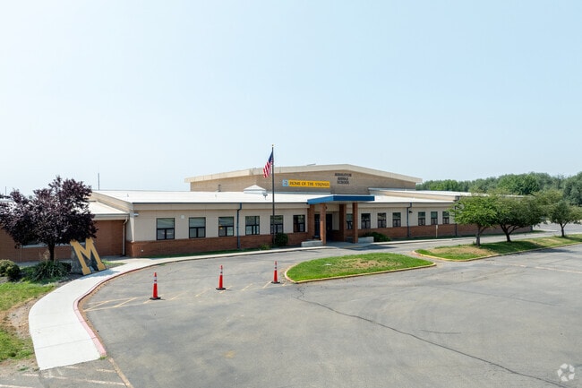 Student loading zone at Middleton Middle School.