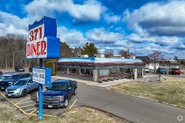 The 371 Diner is a local dining favorite in Baxter, offering classic American fare with a retro vibe.