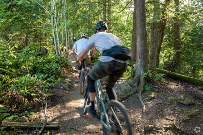 Mountain biking and outdoor activities are a highlight of Whatcom Falls lifestyle.