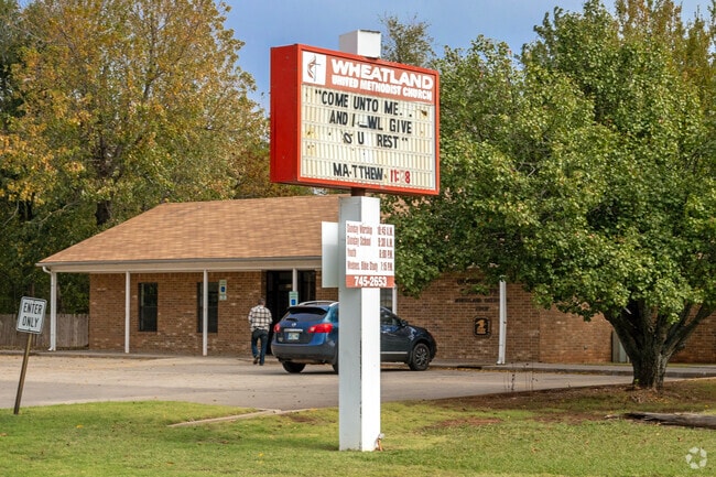 Wheatland is home to several churches and a post office.