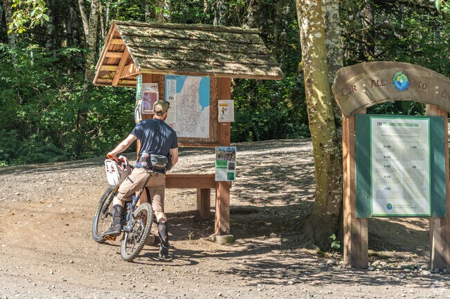 Port Gamble Heritage Park offers challenging and scenic trails for nature lovers.