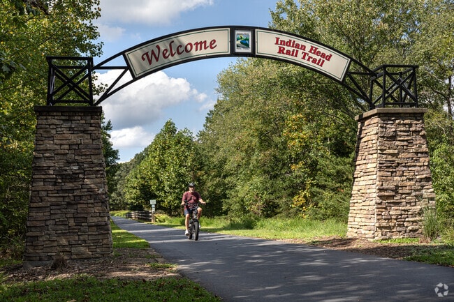 Enjoy a quiet bike ride or a stroll on the Indian Head Rail Trail in White Plains.