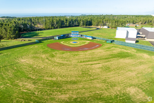 Siuslaw High School in Florence, Oregon, has a baseball field for students to compete on.