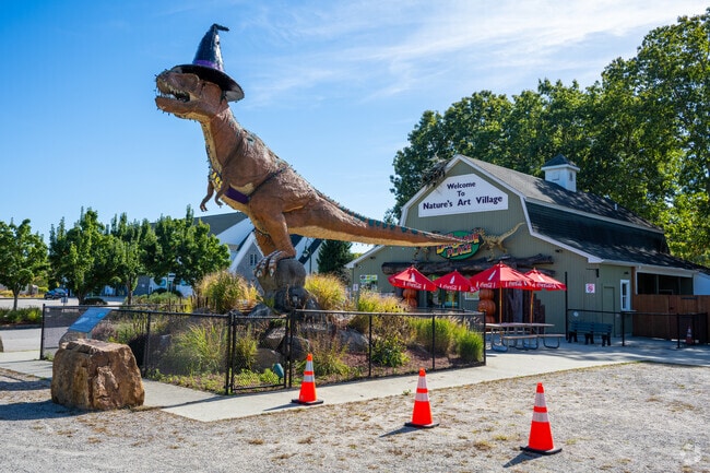 Fun never goes extinct at The Dinosaur Place, a 60-acre outdoor adventure park in Nature's Art Village.