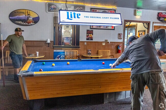 Play free billiards with friends every Monday at Louie’s Douglas Inn, located in Douglas.