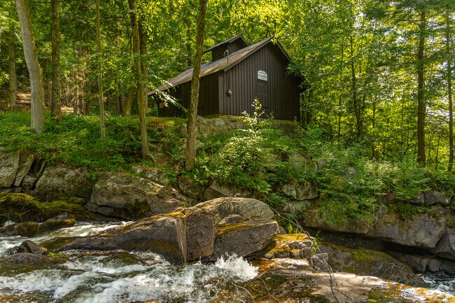 Daley Brook runs below the historic Pulp Museum at Lake Luzerne’s outflow.