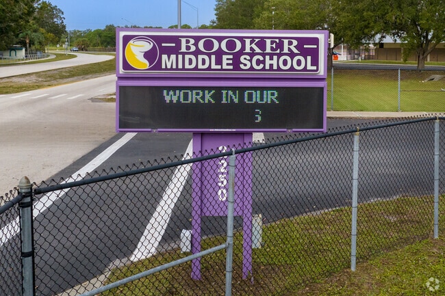 Booker Middle School has 911 students in grade 6-8th