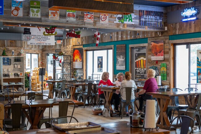 Great decor and friendly atmosphere at V Pizza Restaurant.