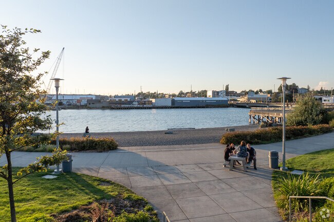 Families enjoy watching sunsets at Waypoint Park.