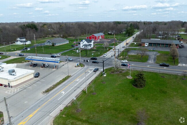 The intersection of Chillicothe and Bell in the center of South Russell.