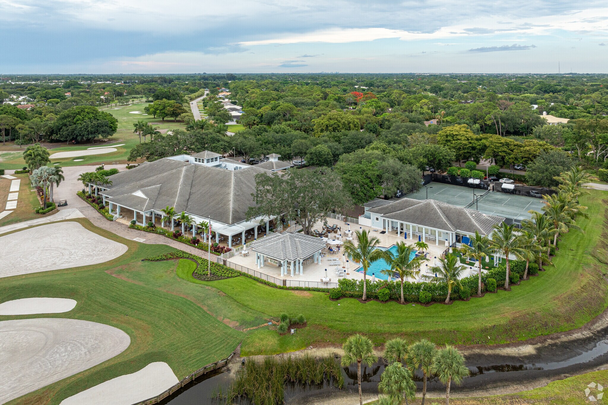 Luxury amenities are inside Delray Dunes Golf & Country Club in Delray Dunes.