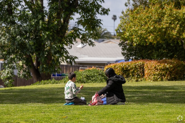 It's always a good day for a picnic in Skyline Park near Lincoln Park, San Diego.
