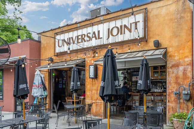 Universal Joint serves as a popular hangout spot for the locals in Oakhurst, known for its lively atmosphere, delicious food, and welcoming community vibe.