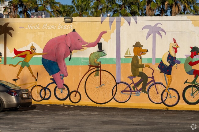 One of the many welcome signs to North Miami Beach in the Golden Glades.
