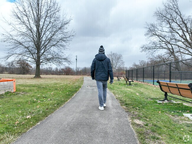 A Radnor park goer enjoys a walk even in the cold temperatures.
