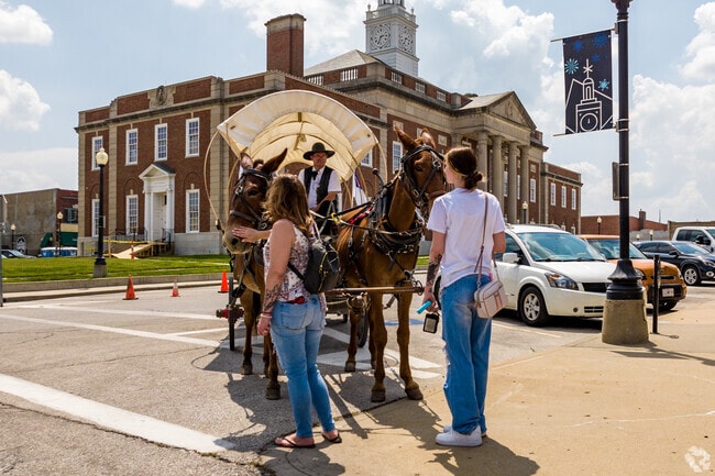 Take the kids on a horse pulled wagon ride along Main St. Downtown Independence.
