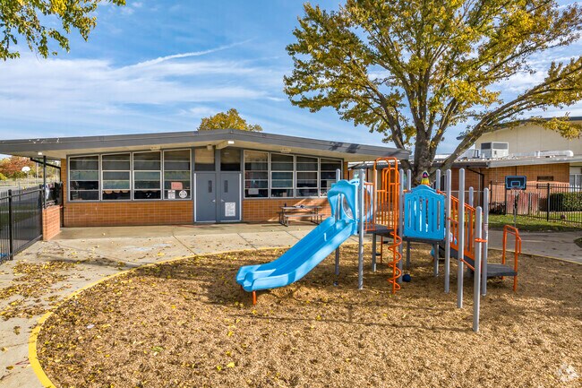 Elverta Elementary School has a small playground for students.
