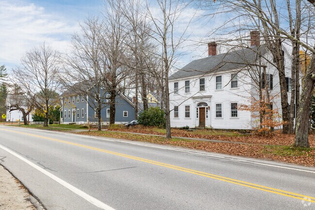 A row of stately colonials along Main Street in Hopkinton, adding charm to this historic town.