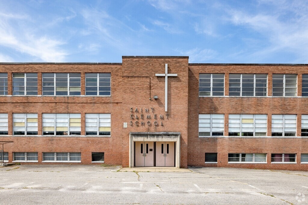 A wide/entry shot for St Clement Mary Hofbauer School.