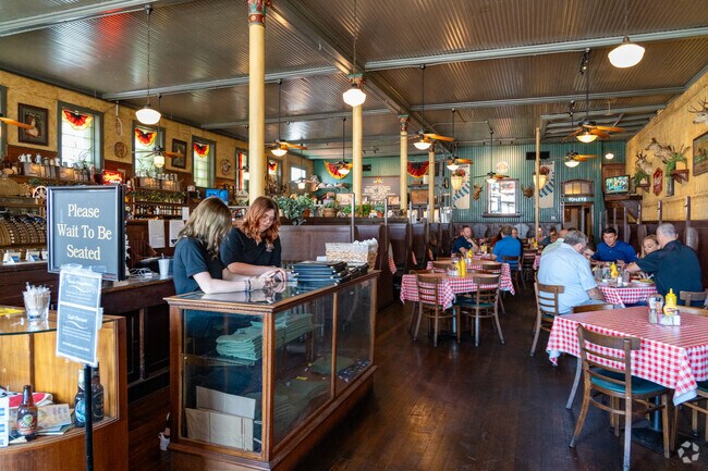 You will love the German brew haus vibe and decor at Gerst Bavarian House.