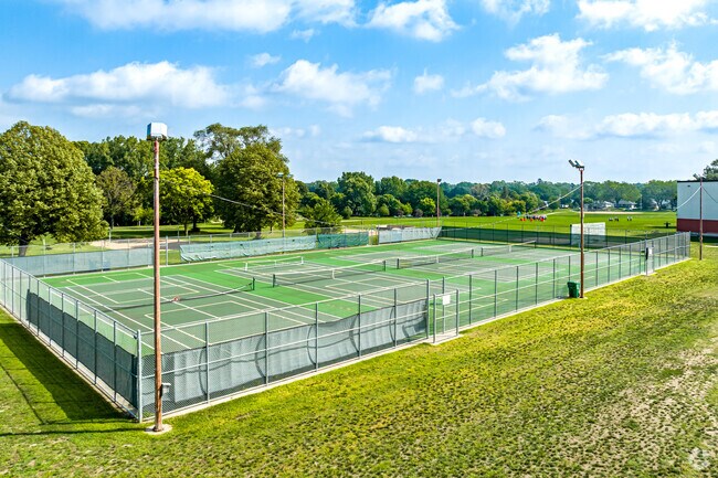 St. Louis Park Middle School has four tennis courts.