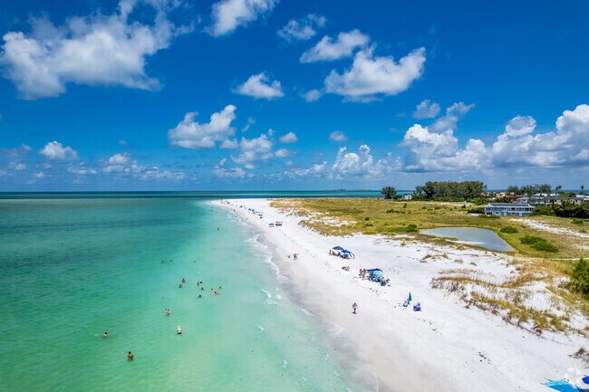 Bean Point Beach in Anna Maria offers a private feel with few people around.