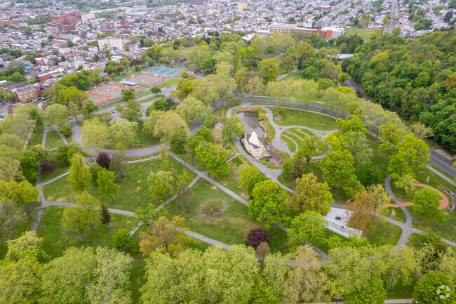 Aerial of Penns Commons, better known to locals as City Park