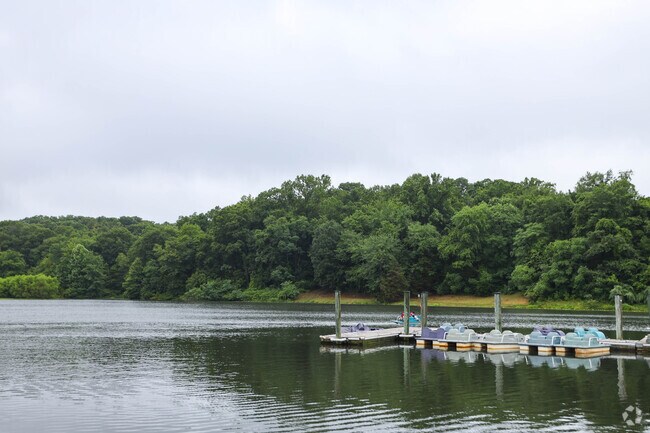 About 6 miles from Dranesville, Lake Fairfax Park's 476 acres include open meadows, wooded hiking trails, public campgrounds and a 20-acre lake for anglers, kayakers and pedal-boaters.