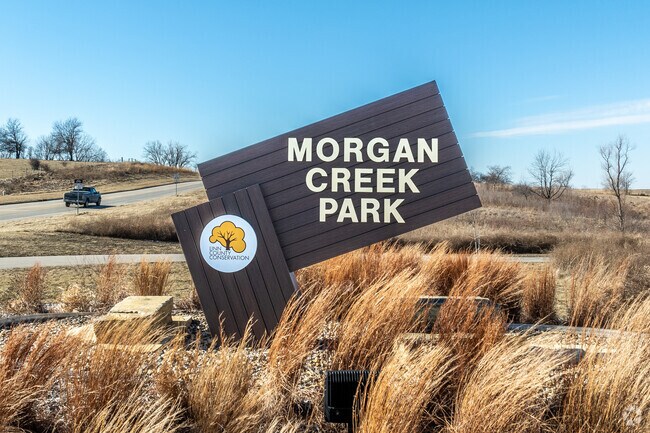 Morgan Creek Park's expansive grounds include an arboretum, butterfly garden, and trails.