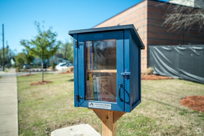 Free little libraries in Woodlawn offer books for all ages.