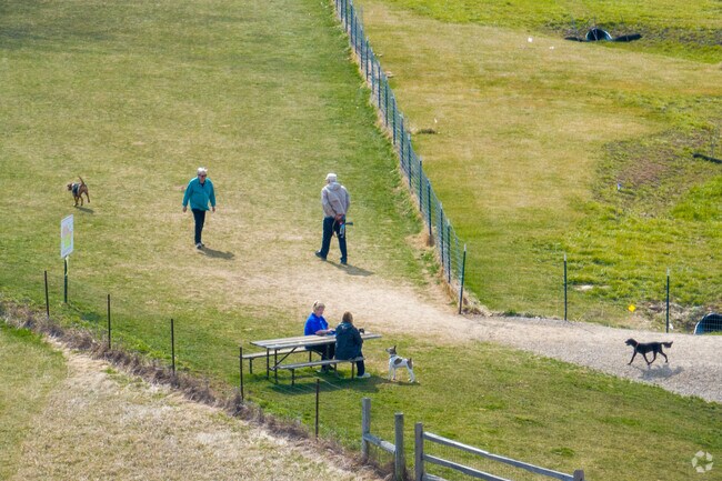 Duck Farm Dog Park is a popular place on nice days in Lake Villa.