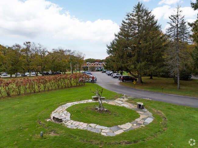 Check out the sculpture at the entrance of Madonna Heights School.