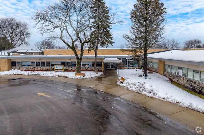 The entry to Bader Hillel High School.