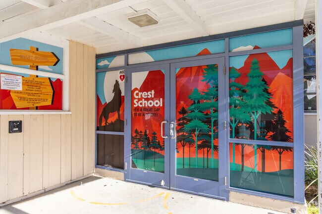 Crest School offers education from kindergarten to 8th grade.