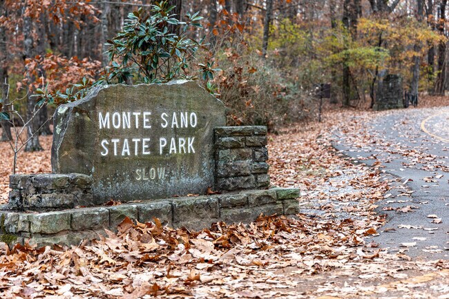 Monte Sano State Park features camping, cabins, and hiking/biking trails for recreation.