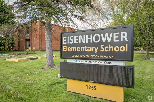 Over 200 attending students are challenged to excel at Eisenhower Elementary School.