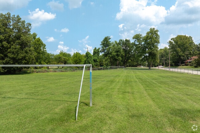 Franklin Elementary School has a field for games.