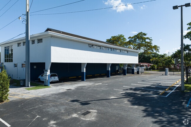 A covered parking area in Miami Union Adventist Academy.
