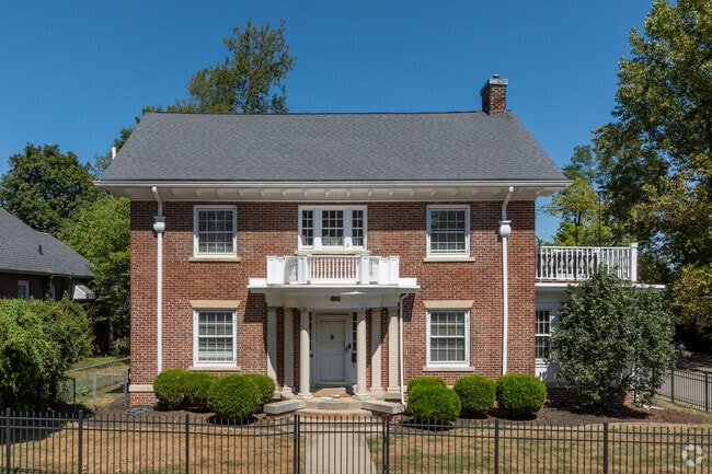 This Colonial Revival home is in the eastern part of the Elm Heights neighborhood.