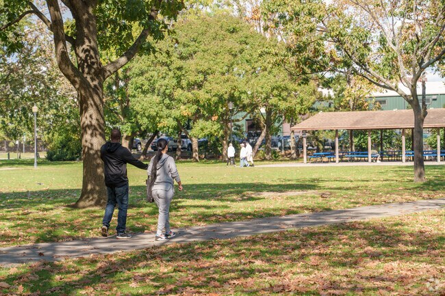 Market Square Park is a popular destination for Marcus Hook residents to get some exercise.