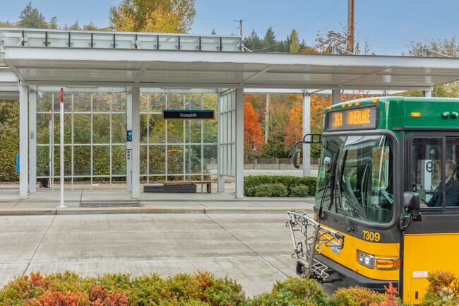 A number of busses stop off at the Issaquah Transit Center in the Newport neighborhood.
