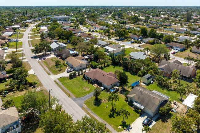 Many homes in Golden Gate sit on large lots with private driveways.