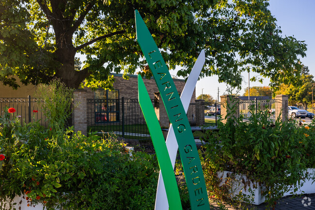 Hornet Park Elementary School in Indianapolis has a learning garden.
