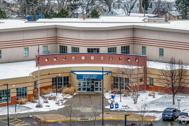 Heritage E-STEM Magnet School has a student-teacher ratio is 15 to 1.