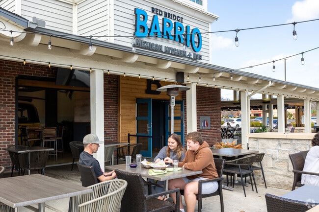 Relax with patio dining and great food at Red Bridge Barrio.