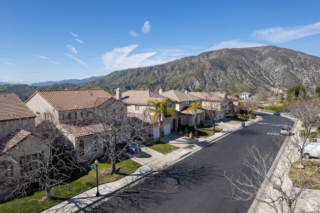 A row of homes in the Renaissance gated community are nestled in the foothills.