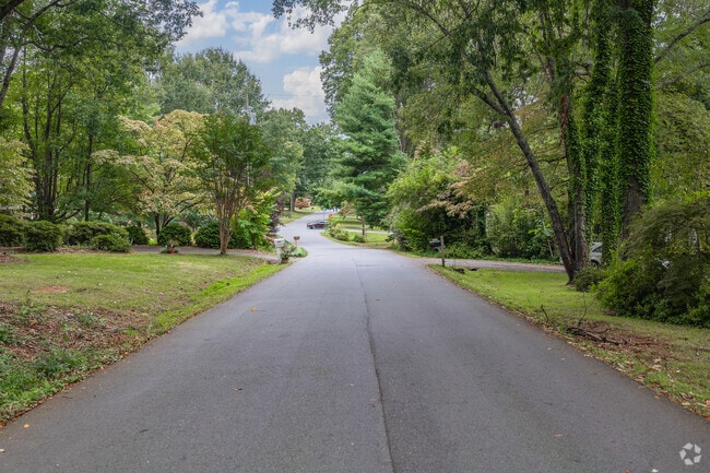 Rural areas of South Fork, Winston-Salem, feature beautiful tree-lined streets.