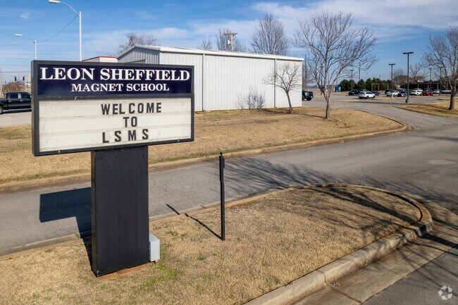Sign at Leon Sheffield Magnet Elementary School in Decatur Alabama.