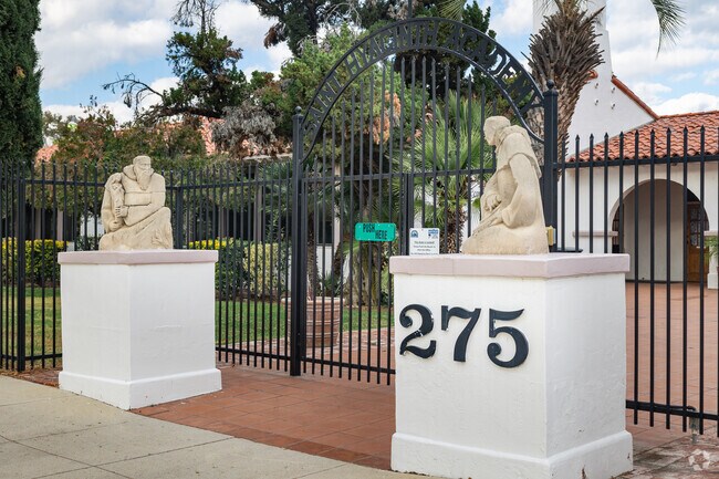 A welcoming entrance for students at St. Hyacinth Academy in San Jacinto.