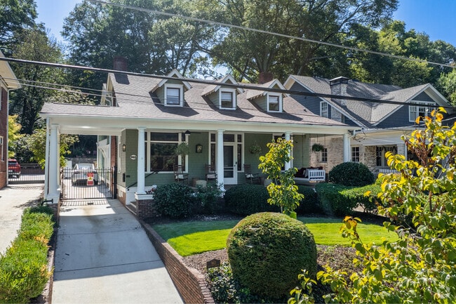 Find charming elements that make the homes of Poncey-Highland pop, like Dormer windows.